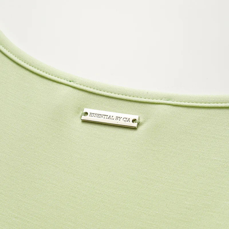 “精緻日常” 超柔莫代爾背心/直腿褲套裝— 薄荷綠