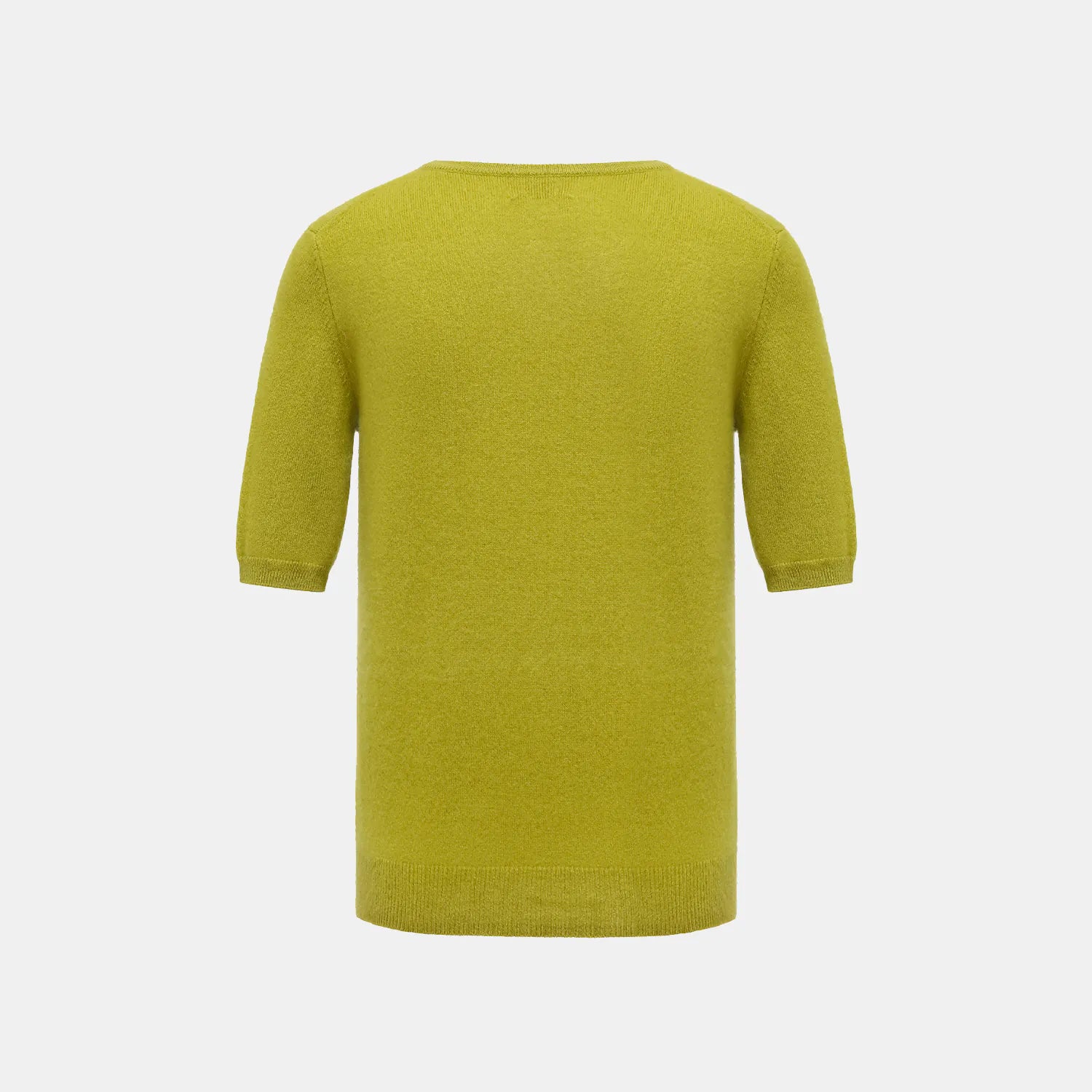 “Cash-In Collection 財“ 100% Baby Cashmere 五分袖V領上衣（Yarn by Loro Piana）— 春芽綠