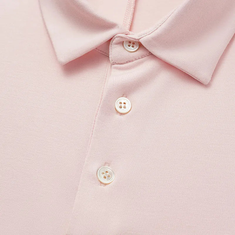 【男士系列】 “精緻日常” 超柔莫代爾POLO衫— 櫻花粉