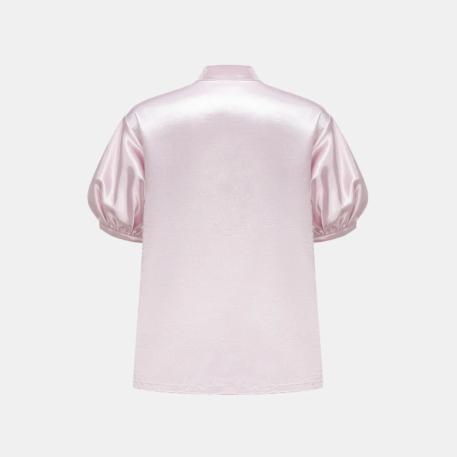 "Sloane Ave glam." Cut-out shirt - Cherry Blossom Pink (matte/satin) 