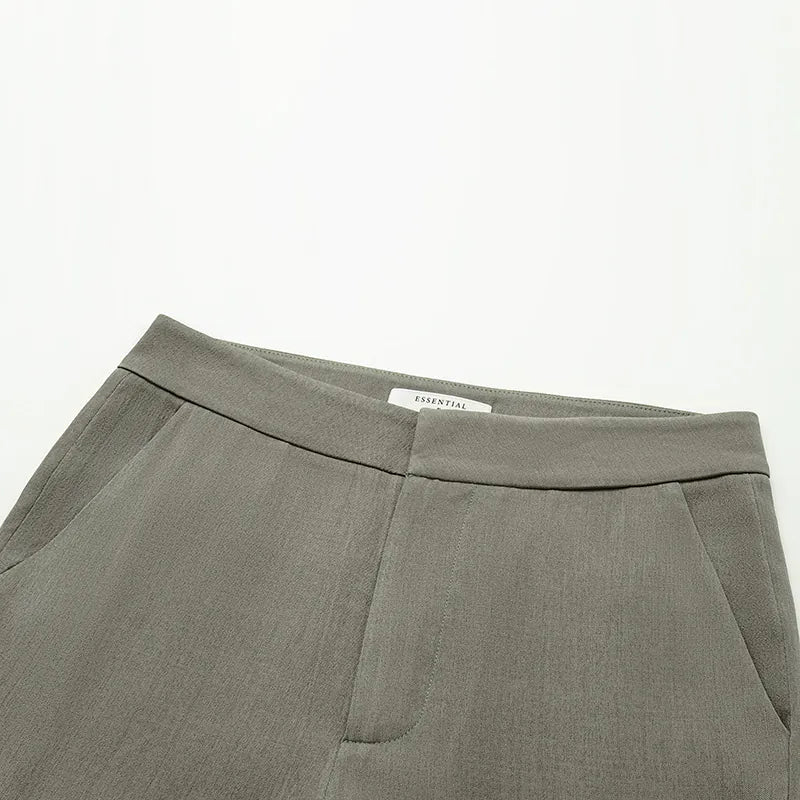 “Autumn Diary ” 韓國超彈力垂墜肌理面料美腿濾鏡喇叭褲—灰色