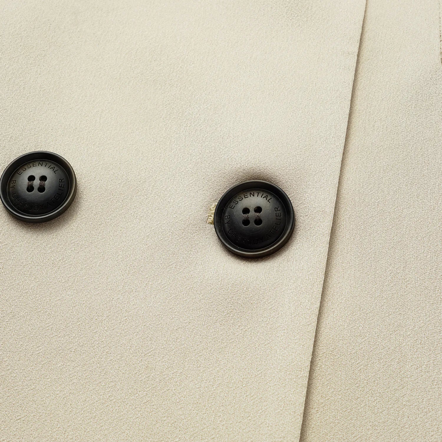 "Speak Sleek."  醋酸雙排扣西裝外套—Champagne