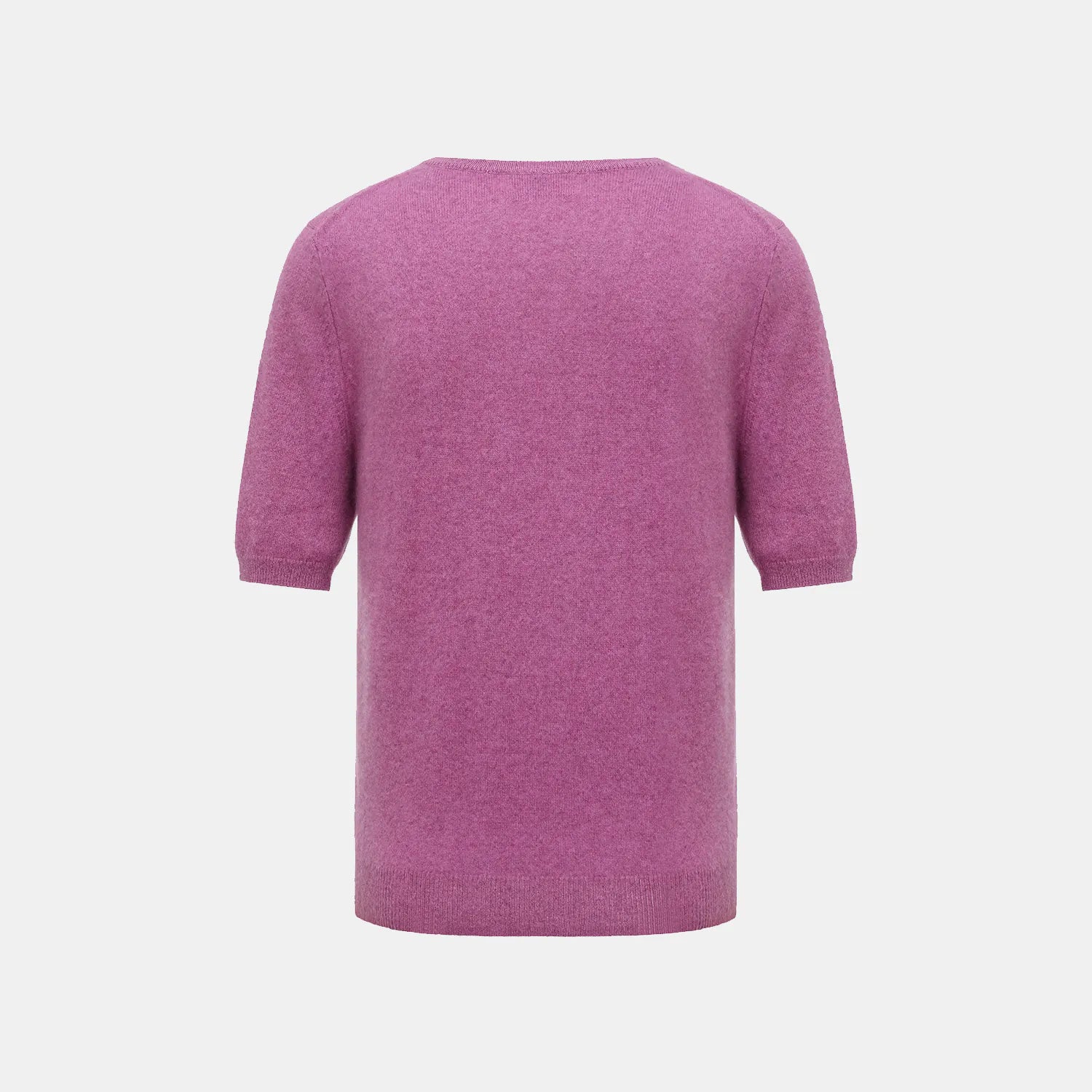 “Cash-In Collection 財“ 100% Baby Cashmere 五分袖V領上衣（Yarn by Loro Piana）— 胭脂紫