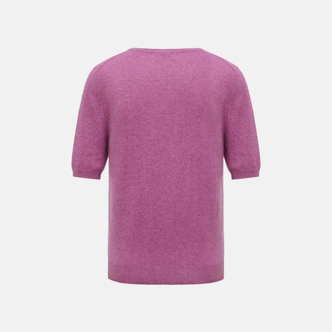 “Cash-In Collection 财“ 100% Baby Cashmere 3/4 Sleeve V-Neck Top (Yarn by Loro Piana) — Rouge Purple 