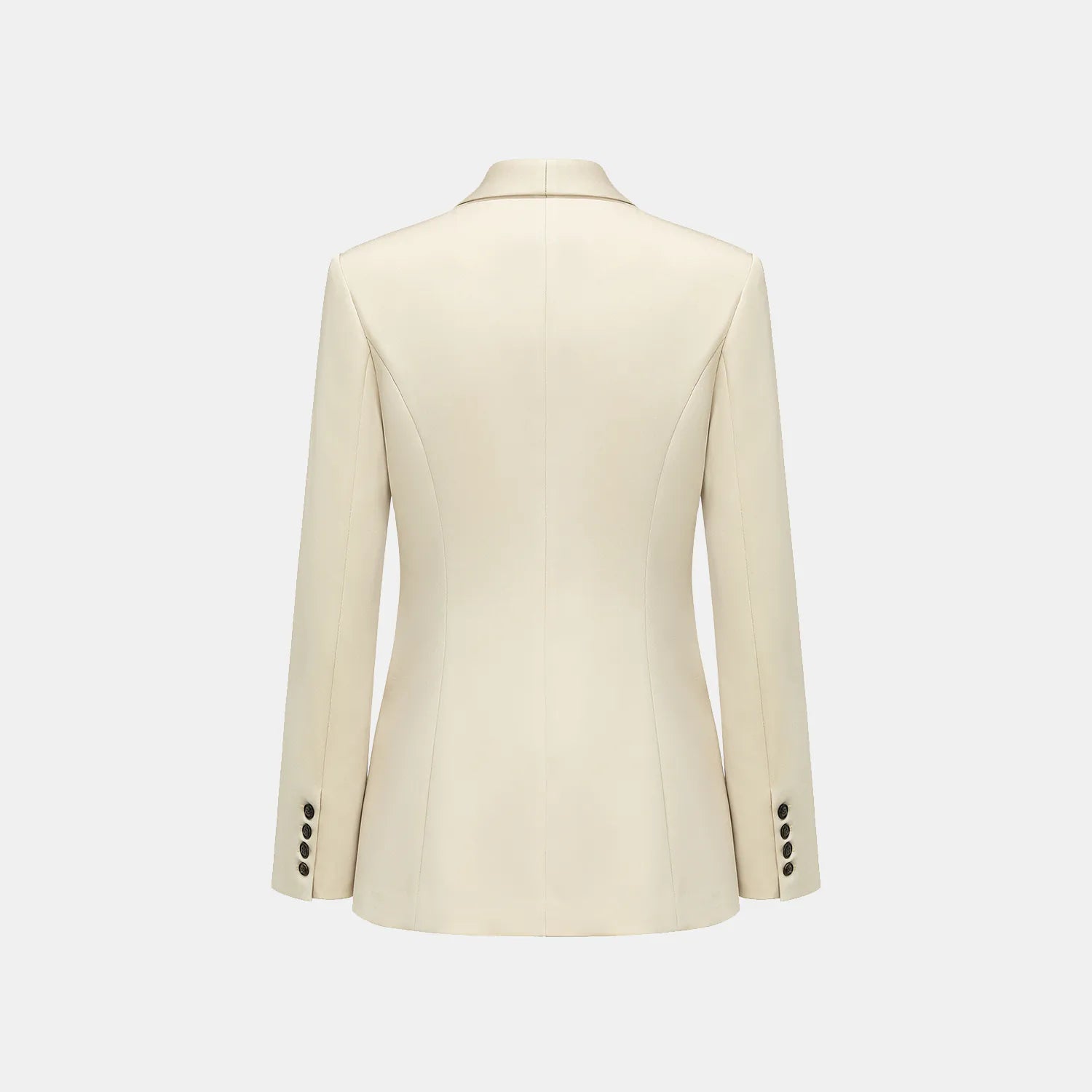 "Speak Sleek."  醋酸雙排扣西裝外套—Champagne