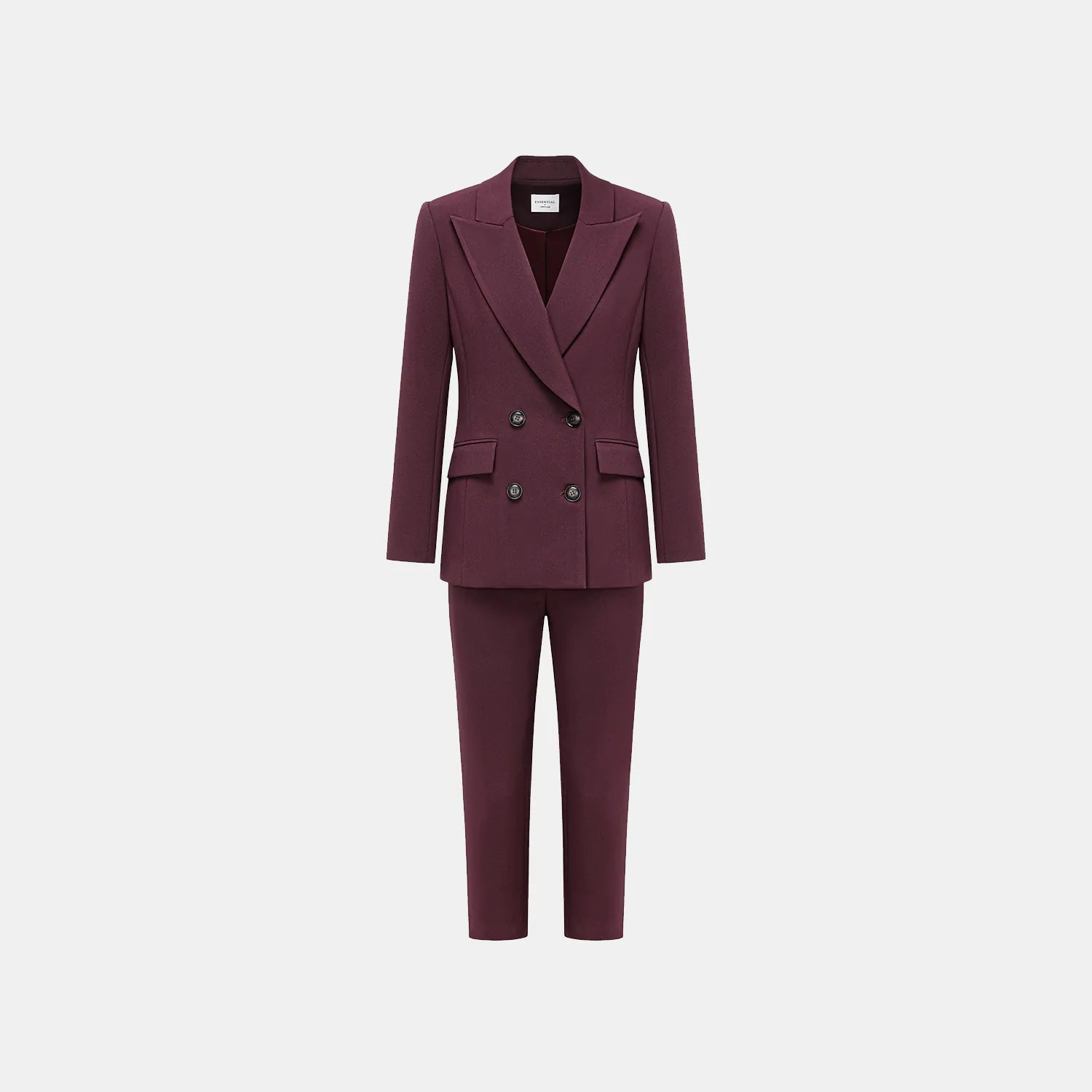 "Westminster Weekdays" Luxury hemp acetate double-breasted blazer - Pinot noir 