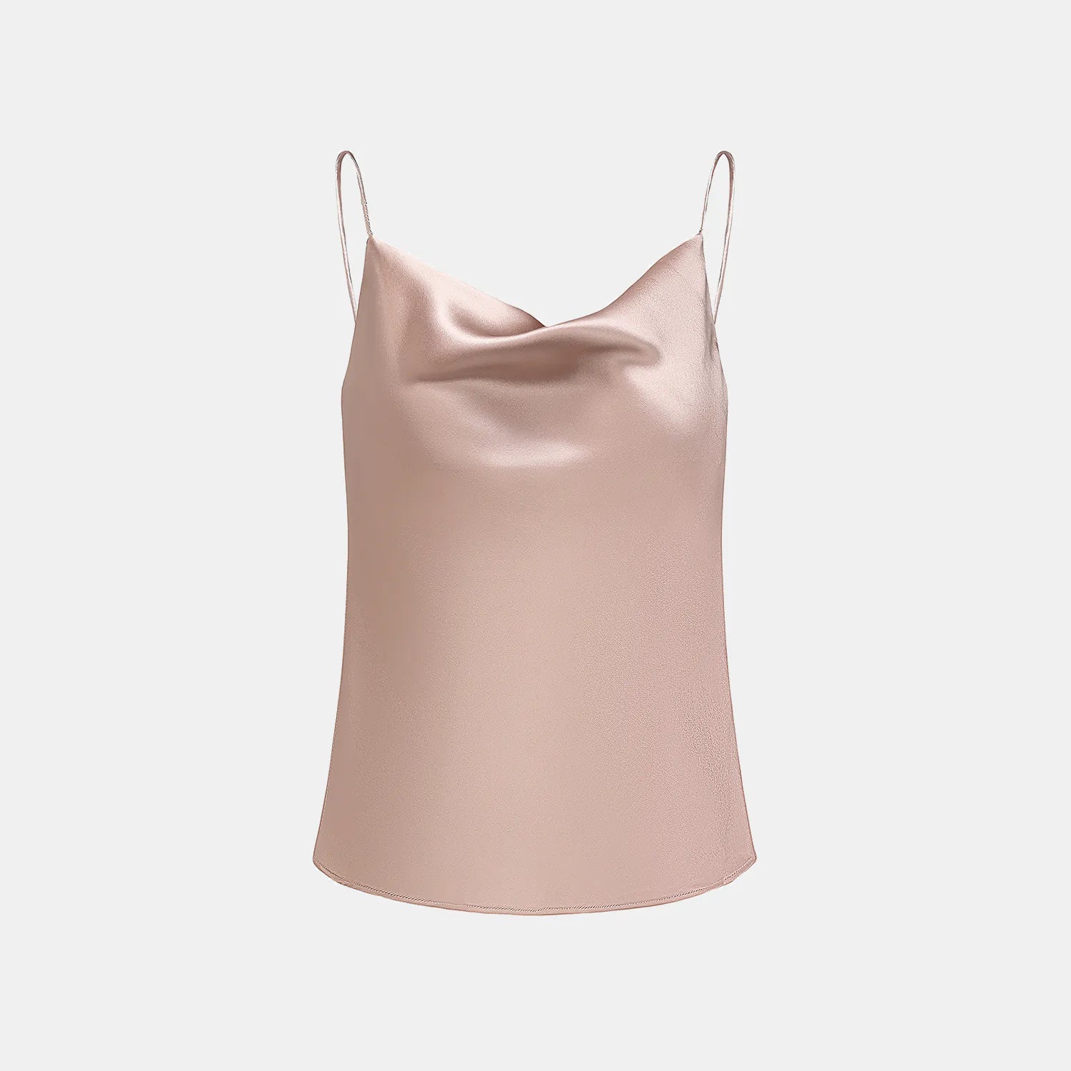 "Summer Diary" 醋酸盪領細肩帶背心—銅金