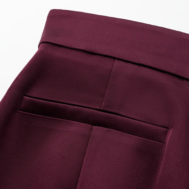 ”The Atelier.” 高級訂製軟馬甲工藝高腰九分褲—紫