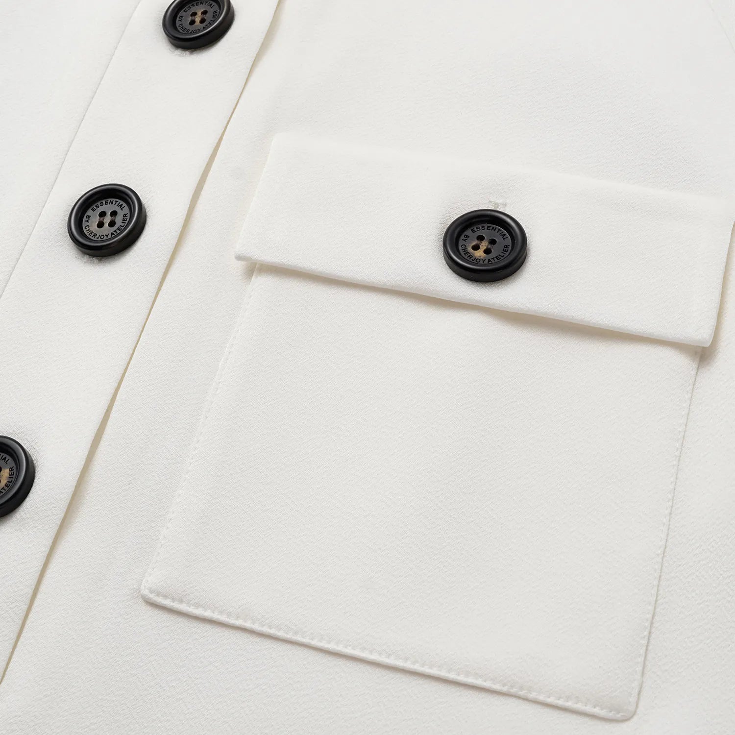 “Easy-go Chic” 重磅醋酸休閑款洋裝—白