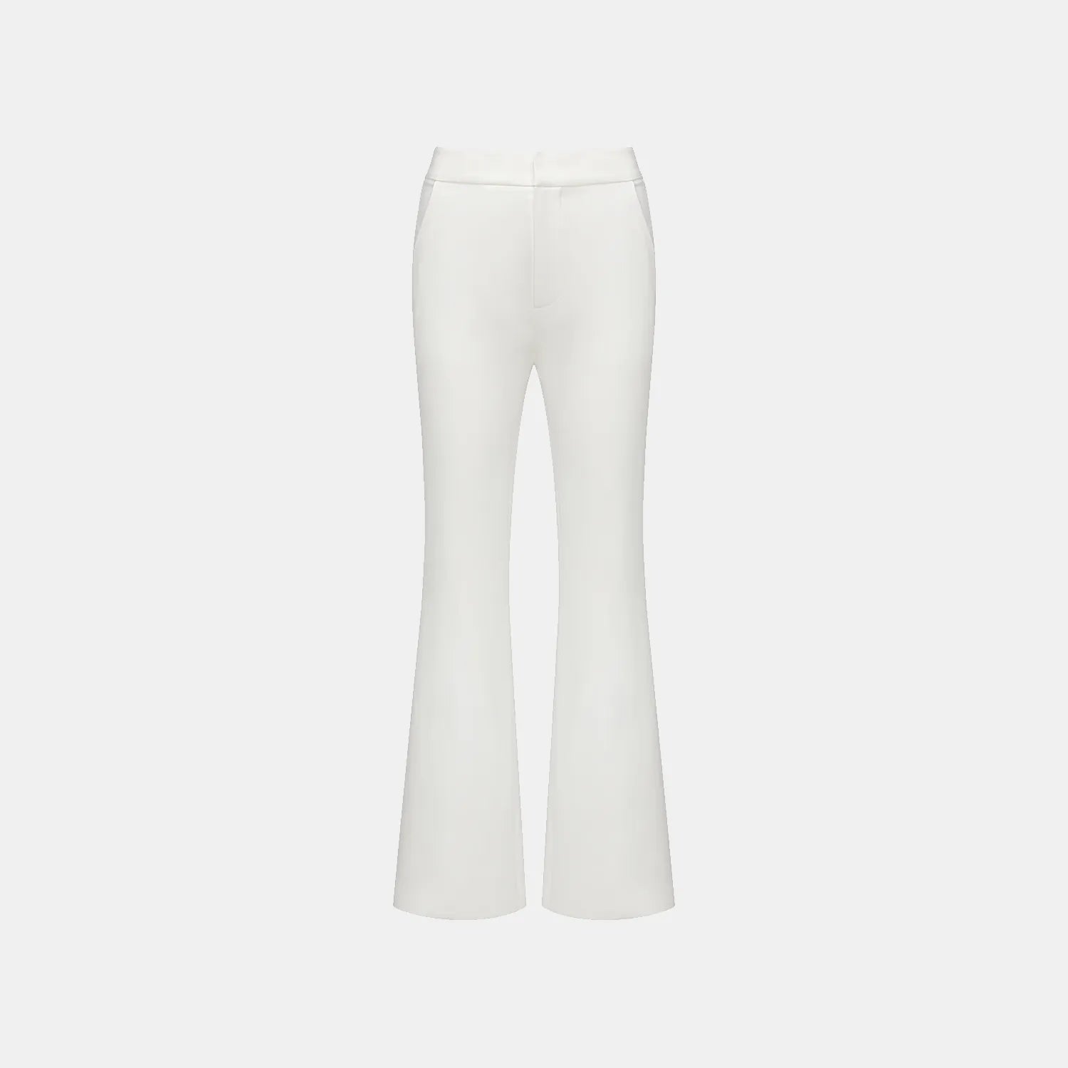 "Speak Sleek." 醋酸喇叭褲—White