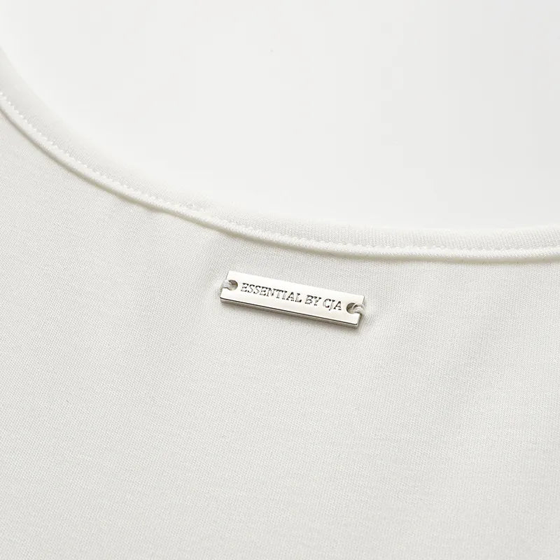 “精緻日常” 超柔莫代爾背心/直腿褲套裝— 白