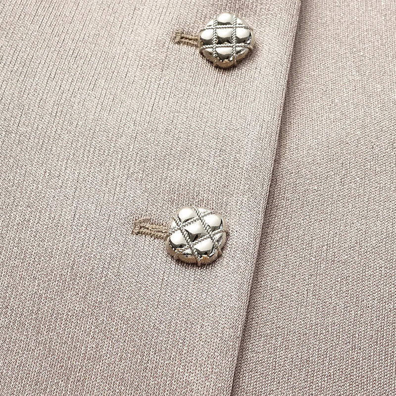 “Easy Go Chic” 醋酸針織面料馬甲背心 — 咖啡