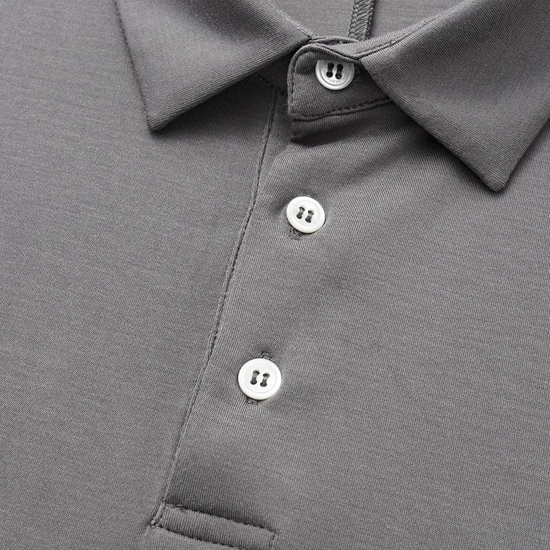 【男士系列】 “精緻日常” 超柔莫代爾POLO衫— 灰