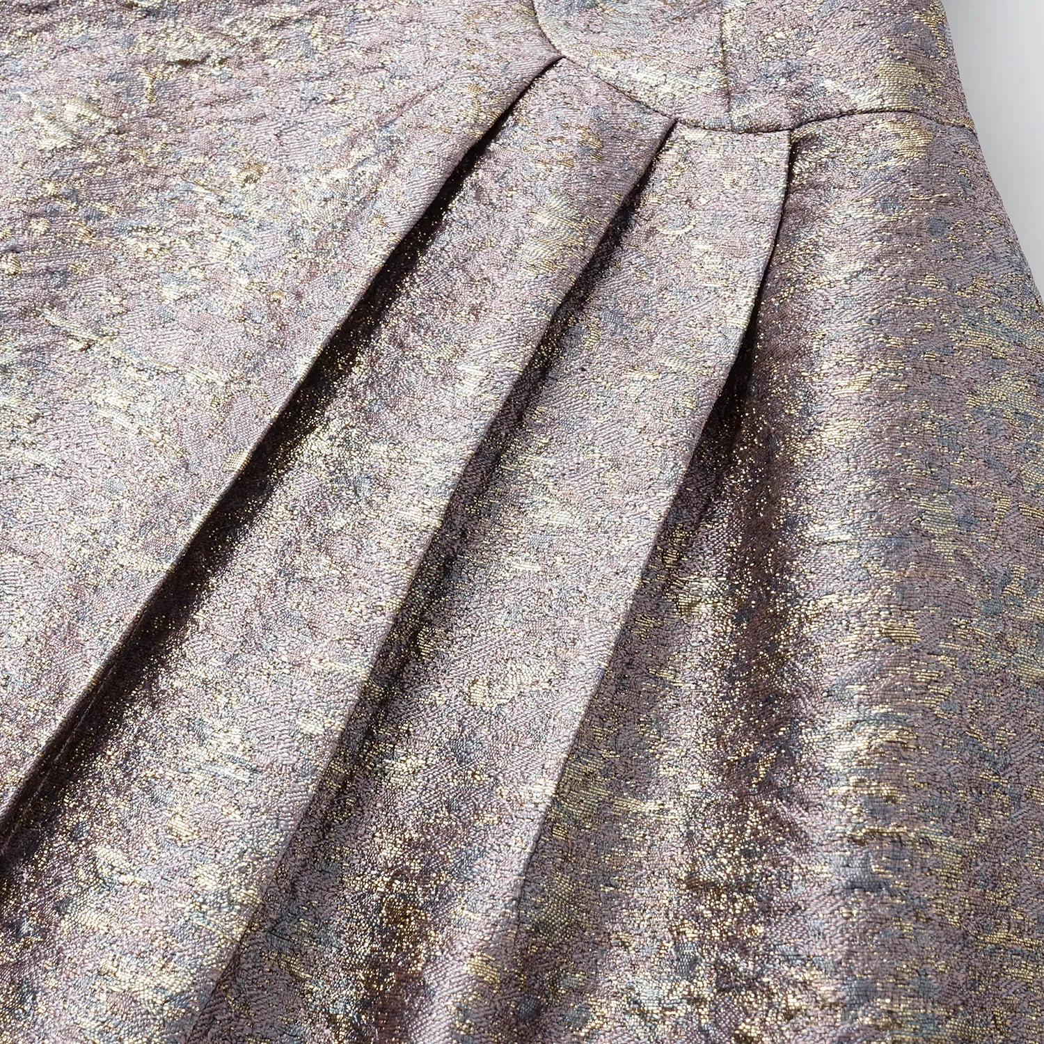 "Imperial Garden Gala" 義大利製提花面料新中式立裁輕國風短洋裝—紫藤繞翠