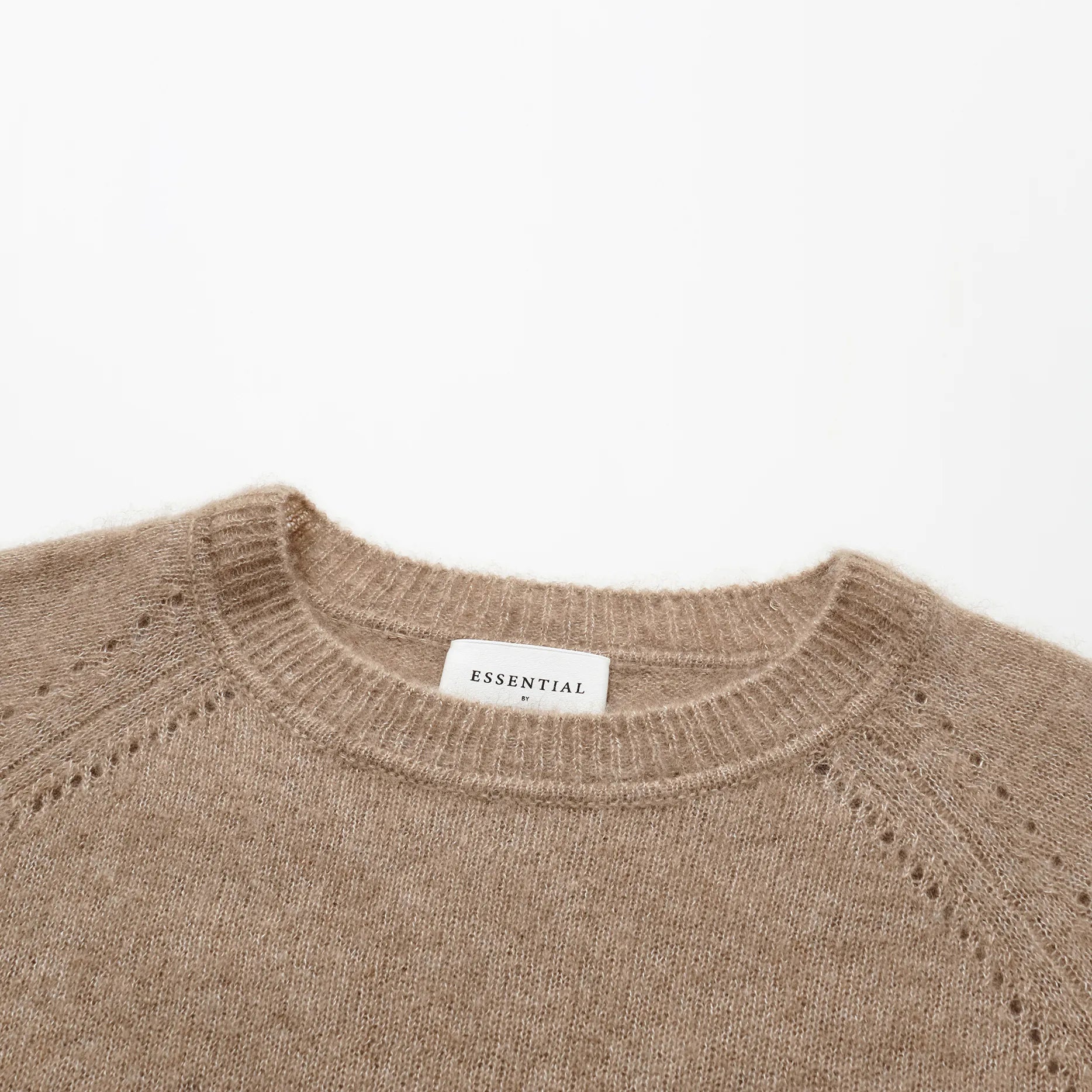 Autumn Diary Silk Cashmere 3/4 Sleeve Top—Earl Grey 