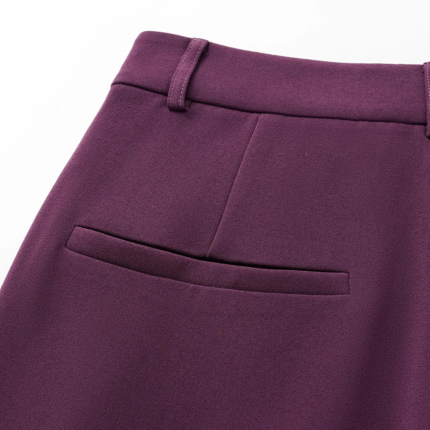 “Speak Sleek.” 抗皺肌理醋酸九分褲—葡萄紫