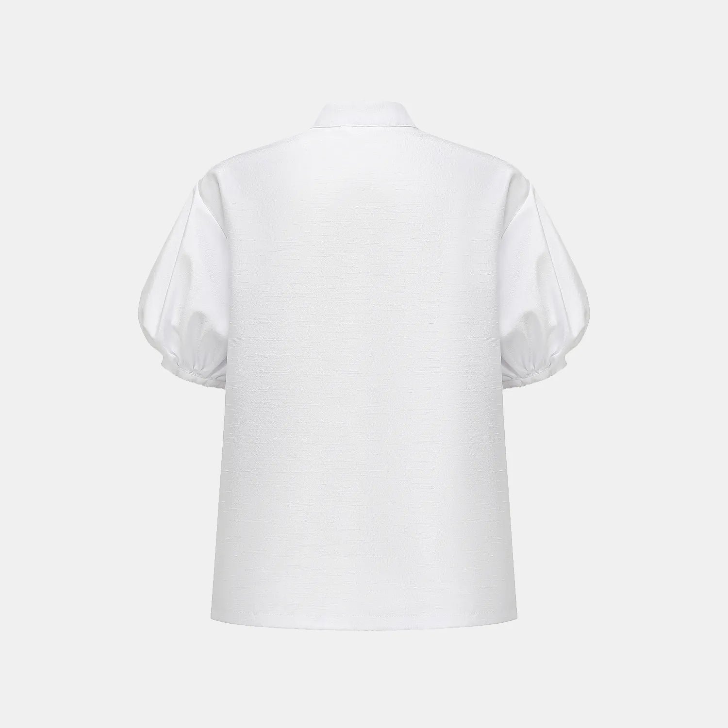 “Sloane Ave glam.” 鏤空設計襯衫— 白 (霧面/緞面)