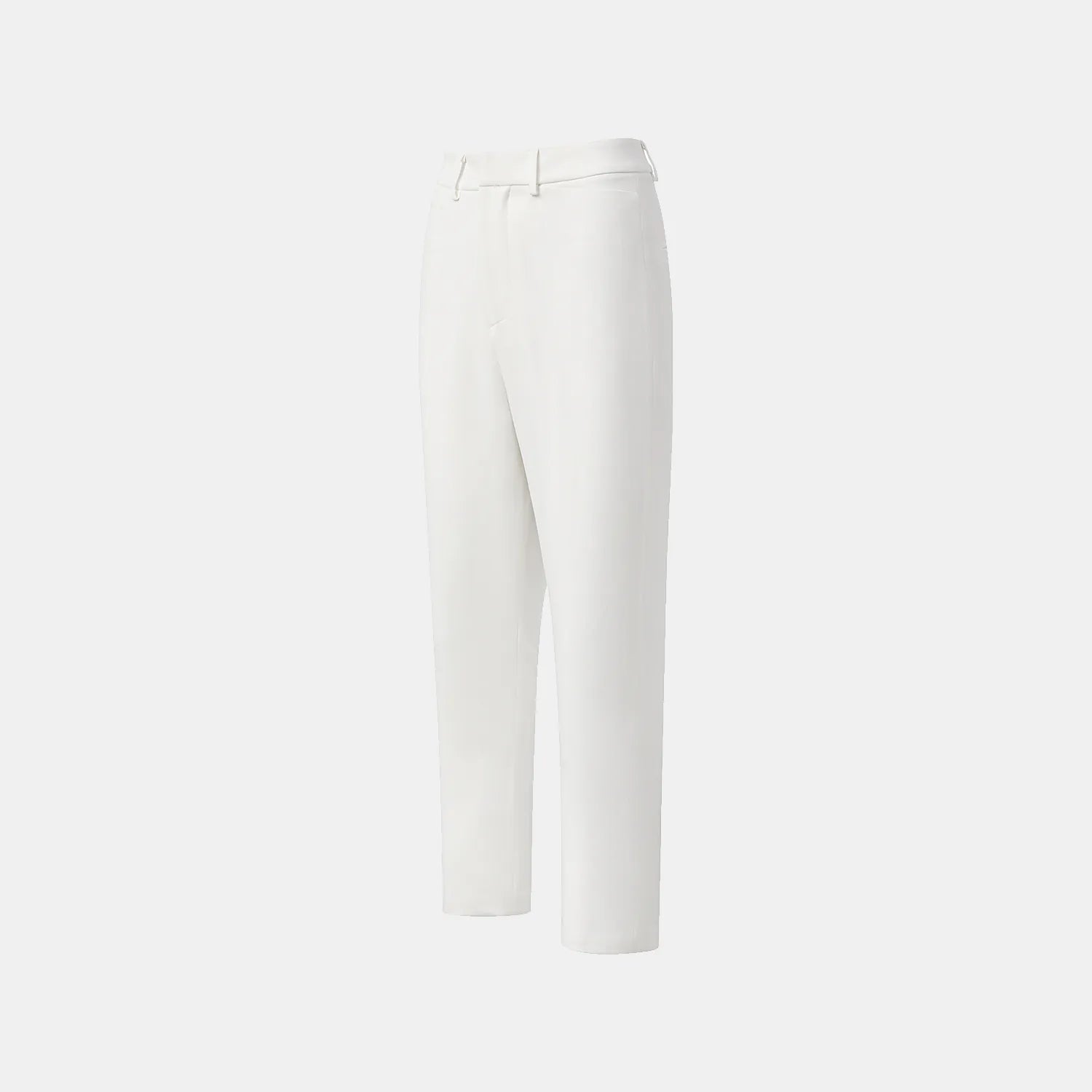 “Speak Sleek.” Anti-wrinkle Acetate Cropped Pants—White 