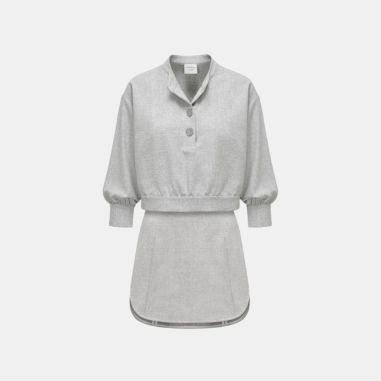 “Essential Golf Collection” 科技面料休閒七分袖上衣— 灰