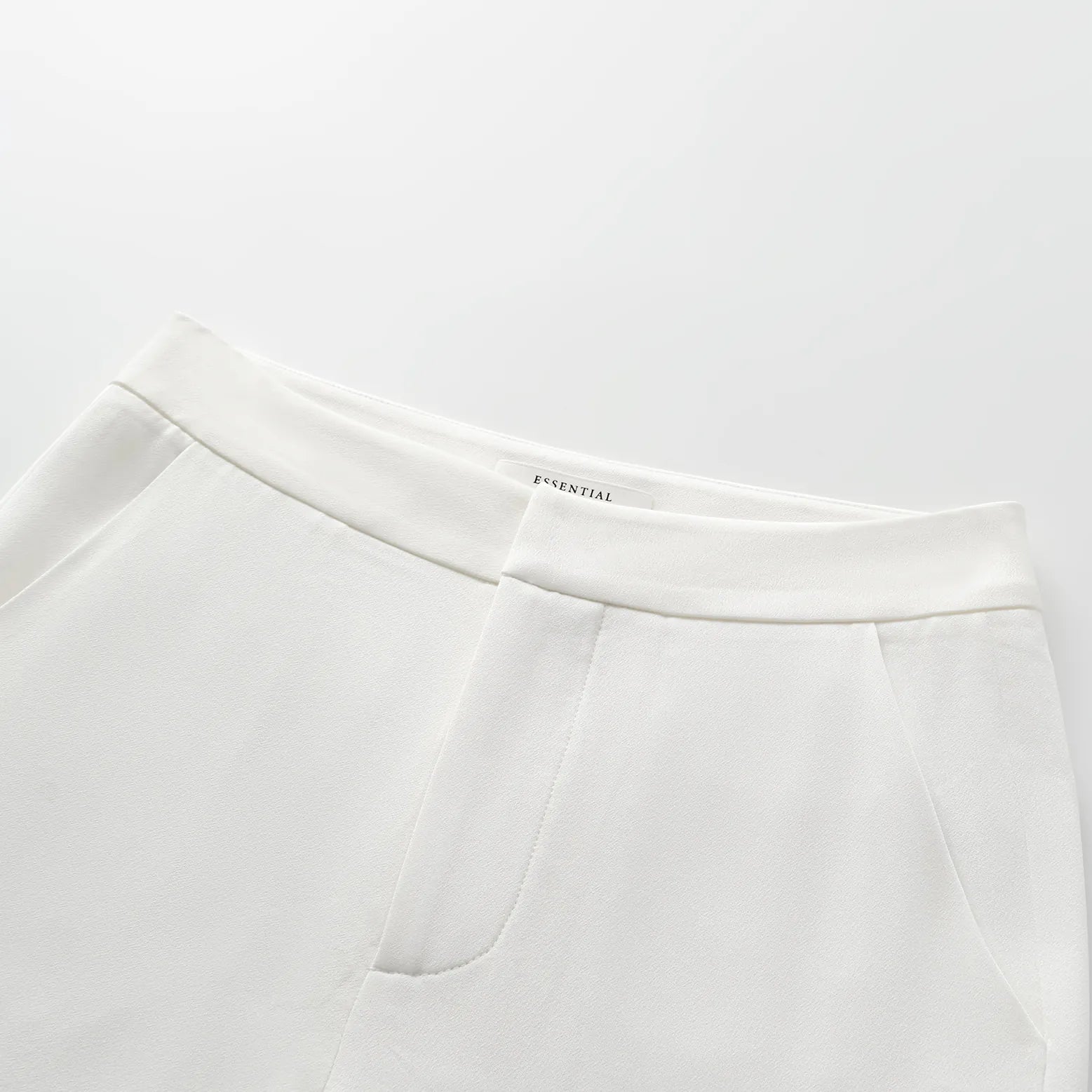 "Speak Sleek." 醋酸喇叭褲—White