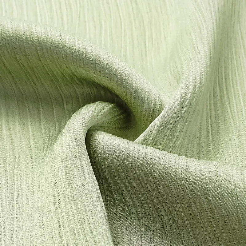 “Easy Go Chic” 韓國壓褶工藝面料喇叭褲 — 氣泡綠