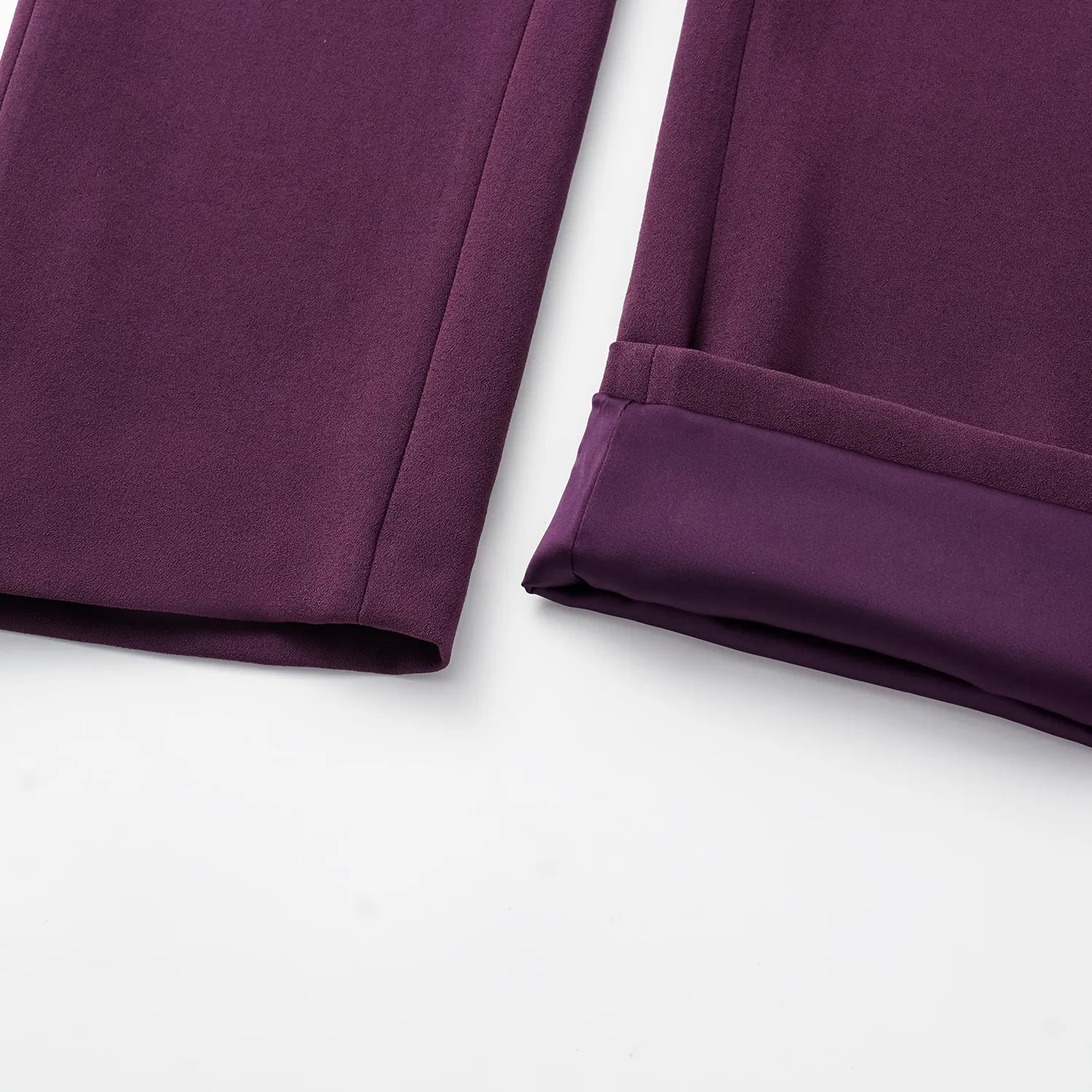 “Speak Sleek.” 抗皺肌理醋酸九分褲—葡萄紫