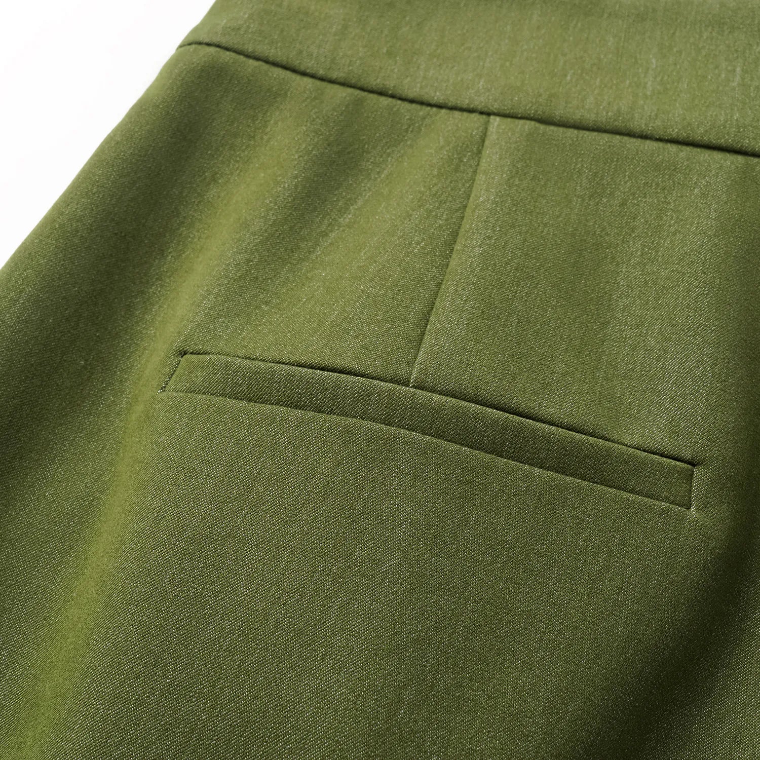 "Speak Sleek." 義大利肌理面料立體剪裁闊腿褲—Amber Garden