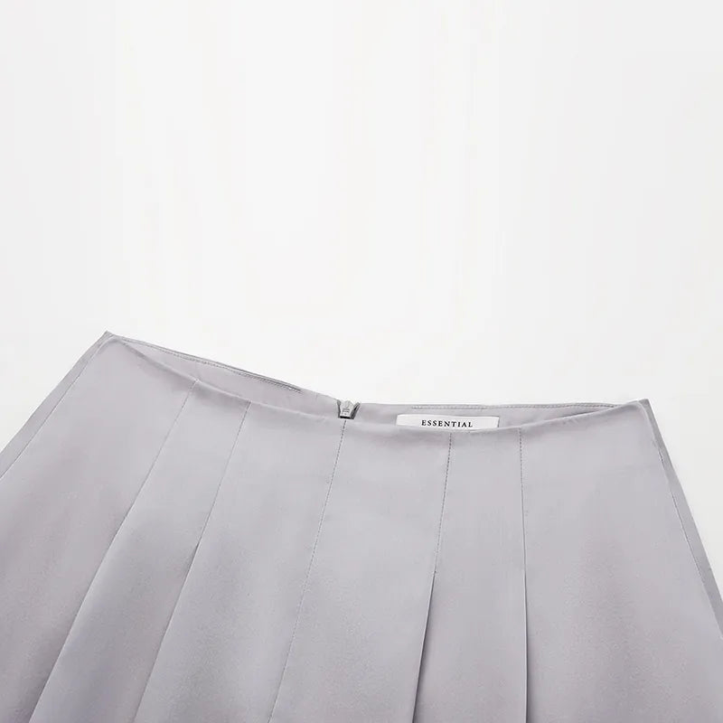 "慵倚春意" 真絲歐根緞鬱金香裙— 暮雲煙紫