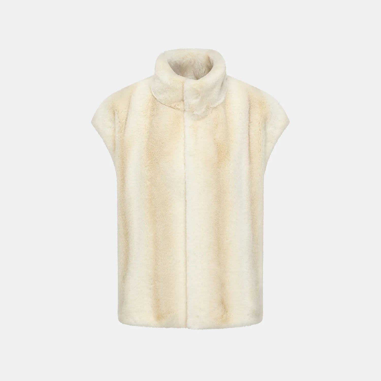 “Winter Diary” 科技皮草國風馬甲外套—鉑金米