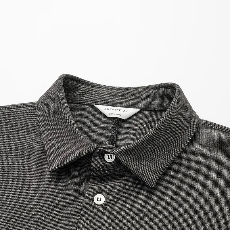 [Men’s Series] “Essential Golf Collection” Technical Fabric Polo Shirt – Black 