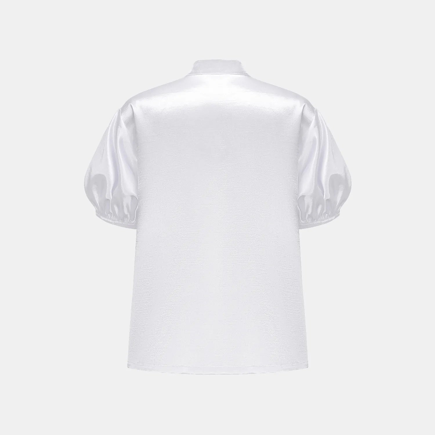 “Sloane Ave glam.” 鏤空設計襯衫— 白 (霧面/緞面)