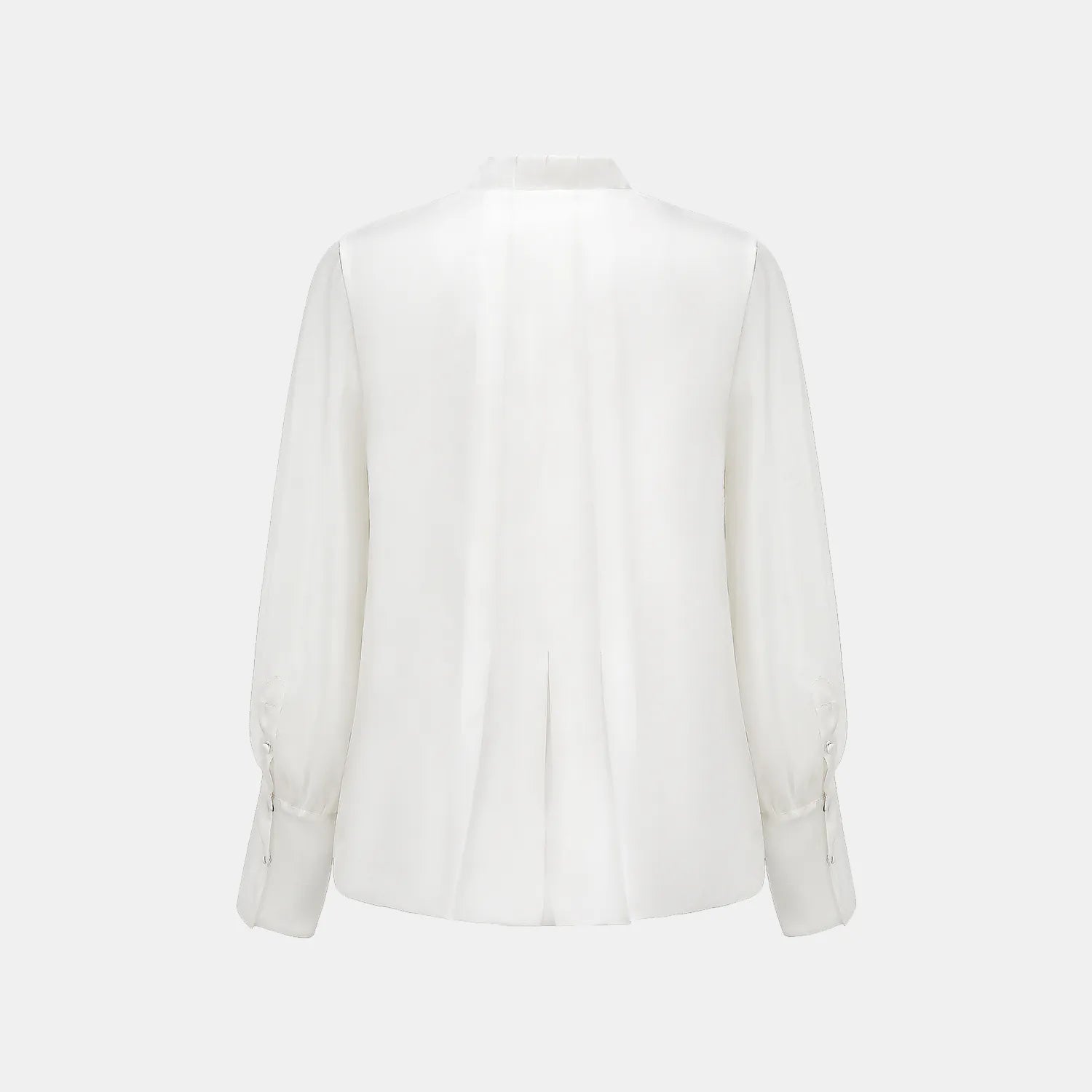 "慵倚春意" 真絲歐根緞立體剪裁國風罩衫— 杏花白