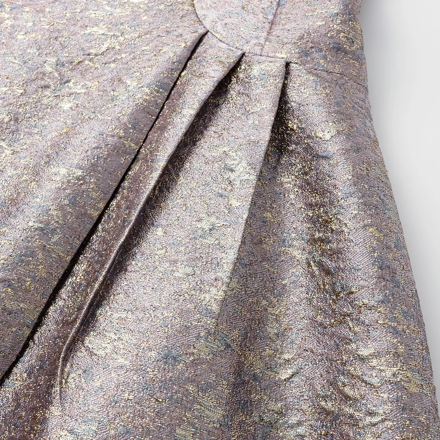 "Imperial Garden Gala" 義大利製提花面料新中式立裁輕國風長洋裝—紫藤繞翠