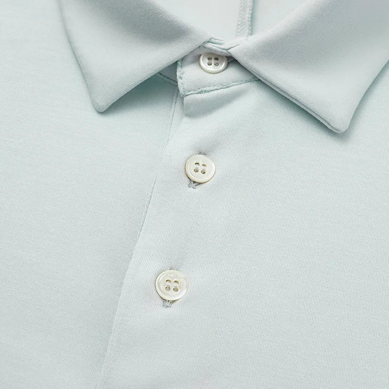 【男士系列】 “精緻日常” 超柔莫代爾POLO衫— 天藍