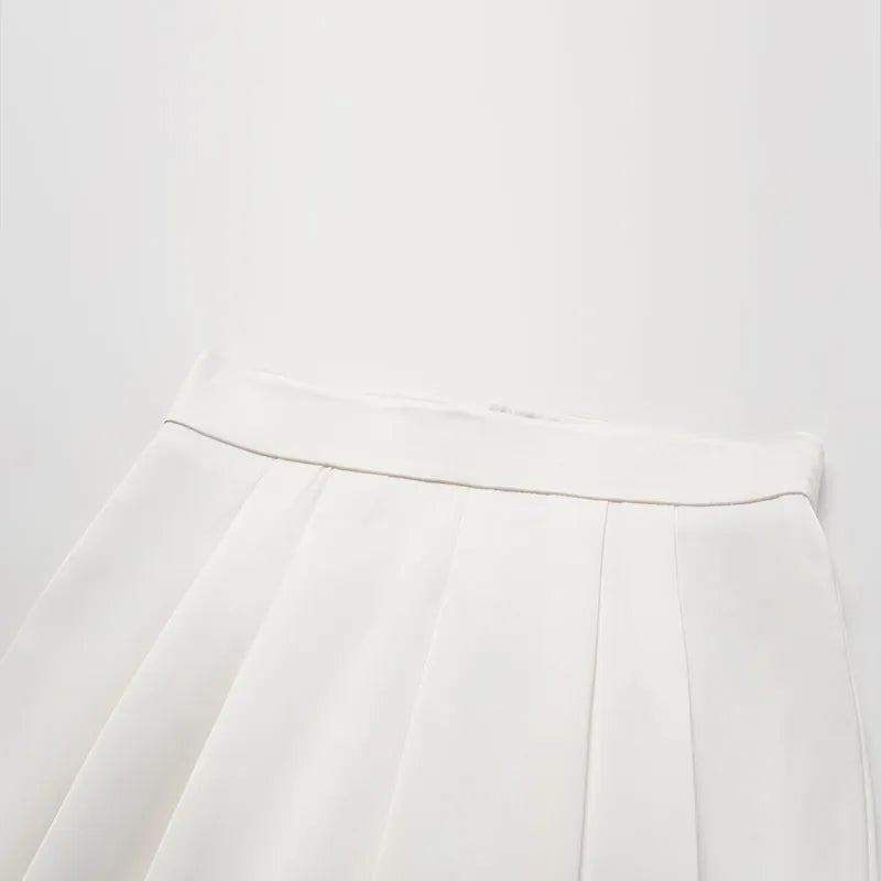 ”The Atelier.” 高級訂製軟馬甲工藝高腰九分褲—白