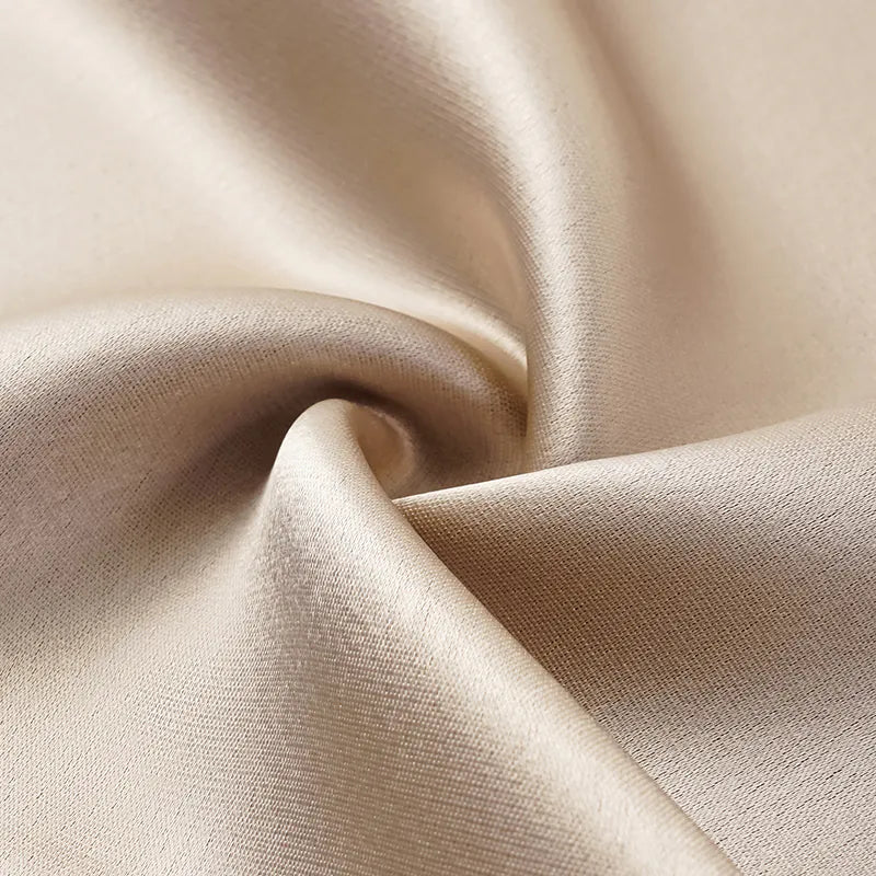 "Summer Diary" 醋酸盪領細肩帶背心—啞金