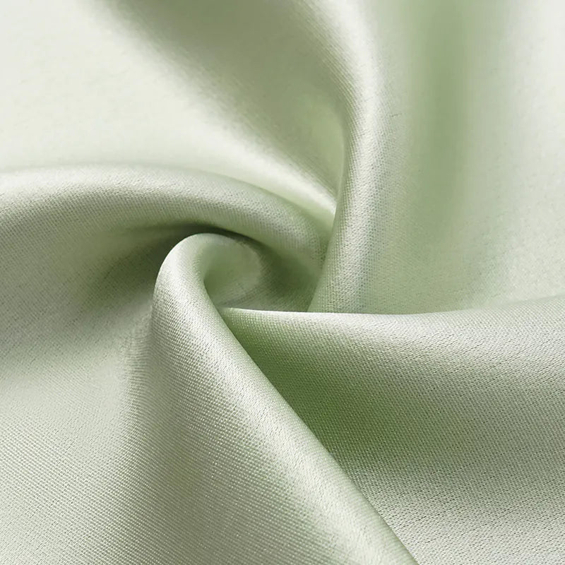 "Summer Diary" 醋酸盪領細肩帶背心—氣泡綠