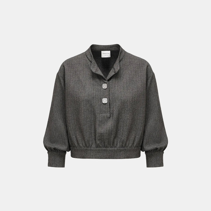 “Essential Golf Collection” 科技面料休閒七分袖上衣— 黑