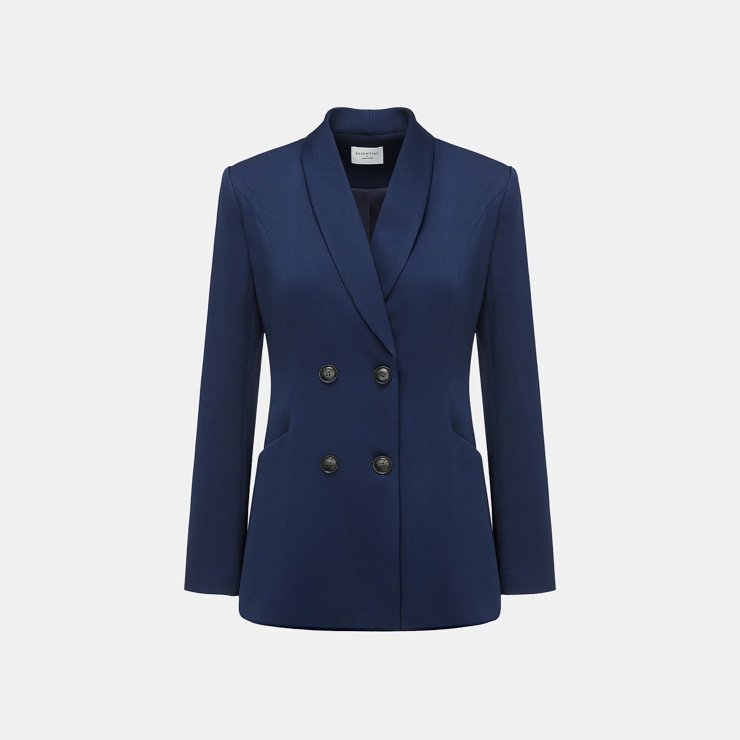 "Speak Sleek."  醋酸雙排扣西裝外套—Indigo