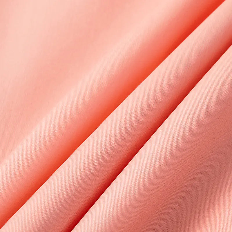 "慵倚春意" 真絲歐根緞鬱金香裙— 落日熔金粉