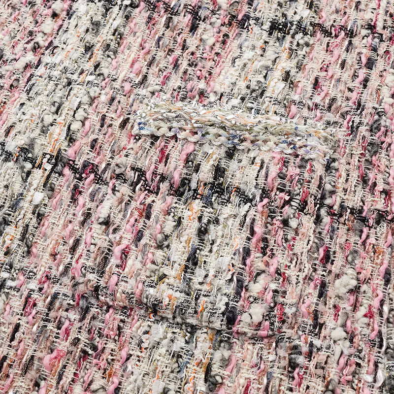 "Brunch at Ritz" Tweed V-neck dress—Ispahan 