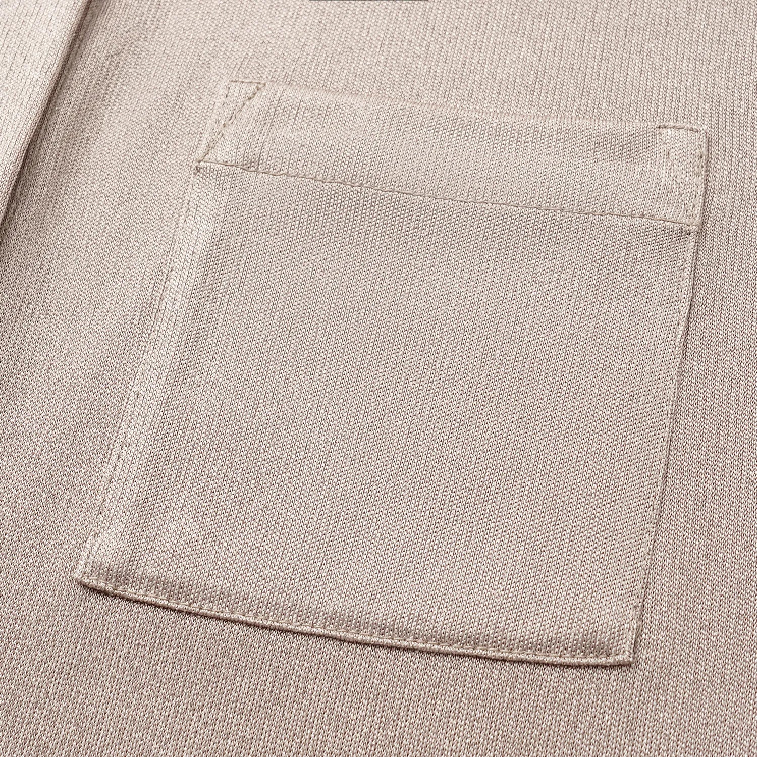 “Easy Go Chic” 醋酸針織面料Oversized 襯衫 — 咖啡