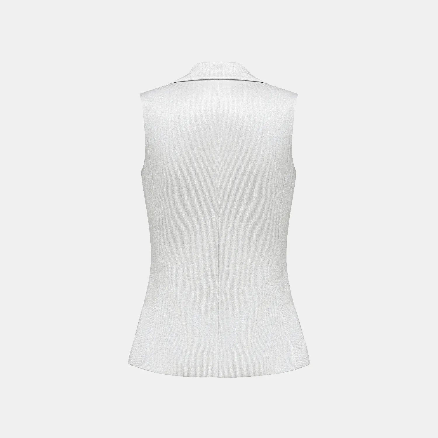 “Easy Go Chic” 醋酸針織面料馬甲背心 — 銀白
