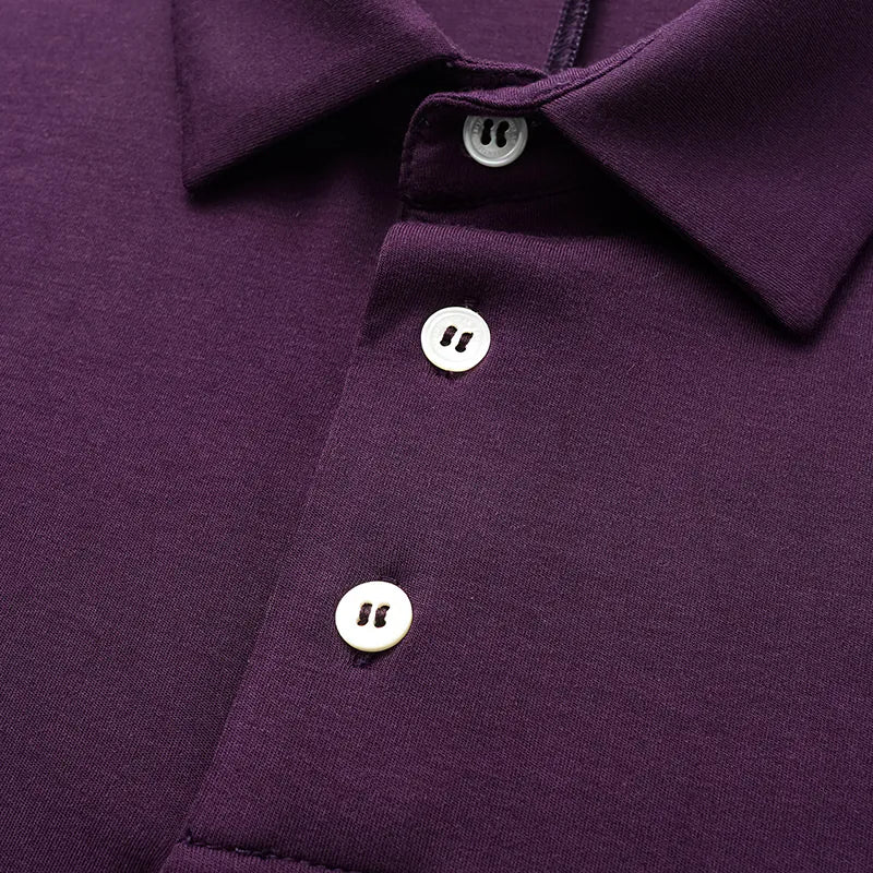 [Men's Series] "Exquisite Daily" Ultra-soft Modal POLO Shirt - Grape Purple 