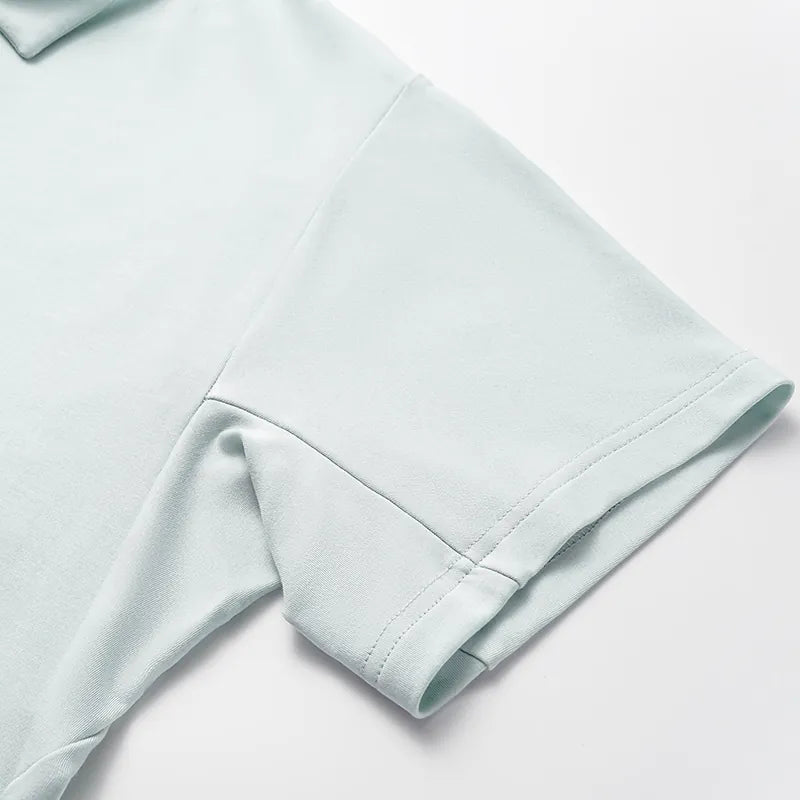 【男士系列】 “精緻日常” 超柔莫代爾POLO衫— 天藍