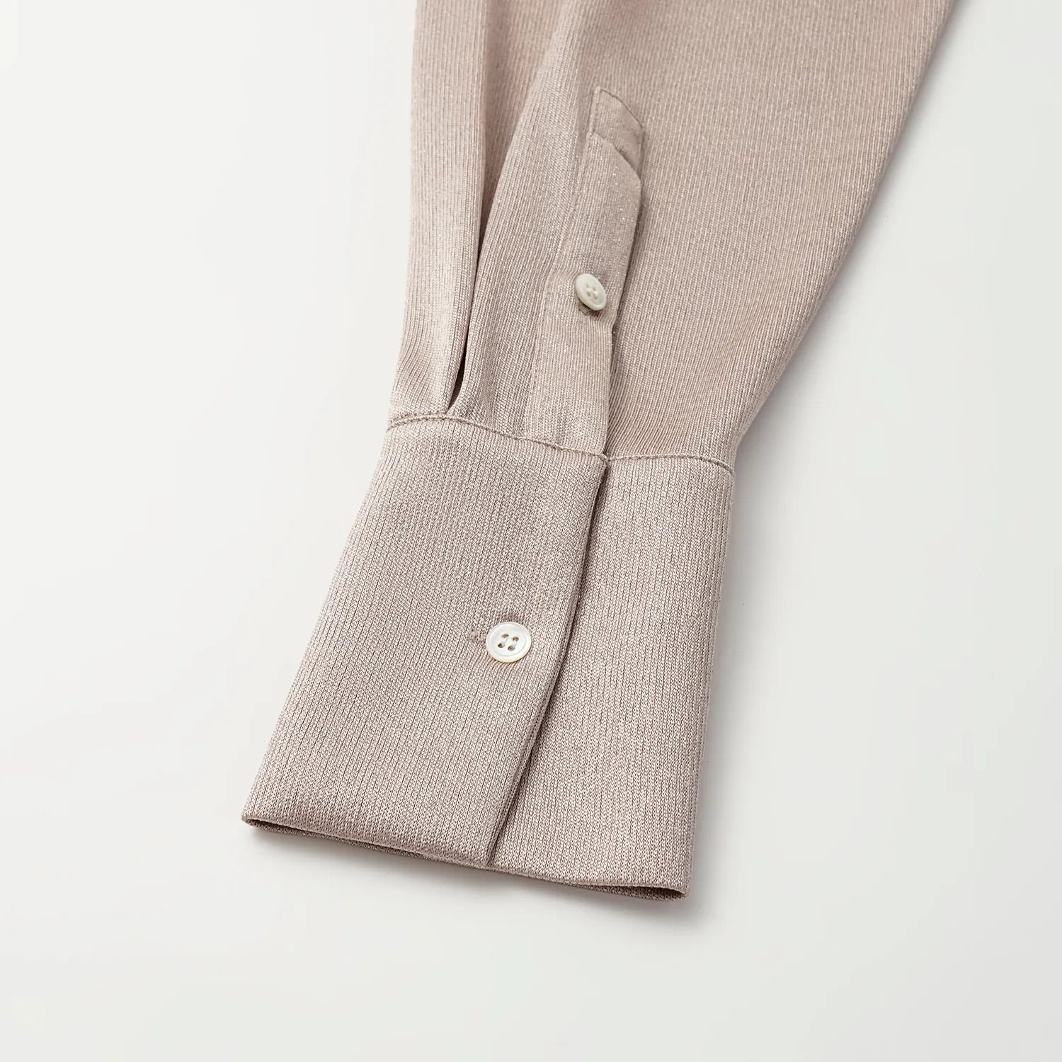 “Easy Go Chic” 醋酸針織面料Oversized 襯衫 — 咖啡