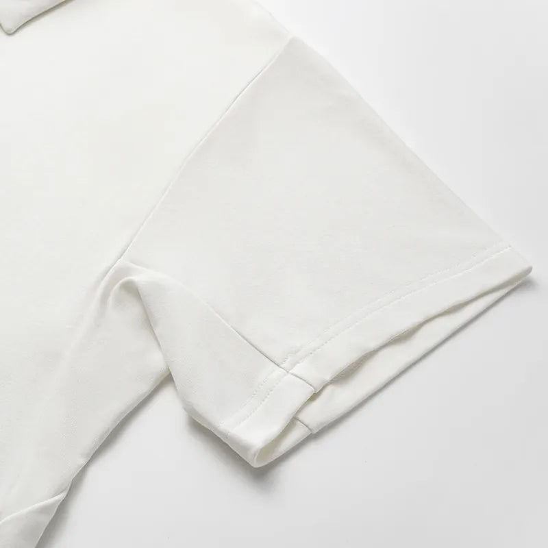 【男士系列】 “精緻日常” 超柔莫代爾POLO衫— 白