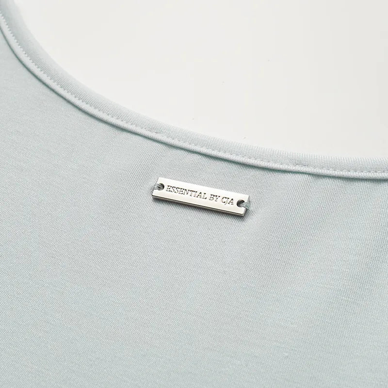 “精緻日常” 超柔莫代爾背心/直腿褲套裝— 天空藍