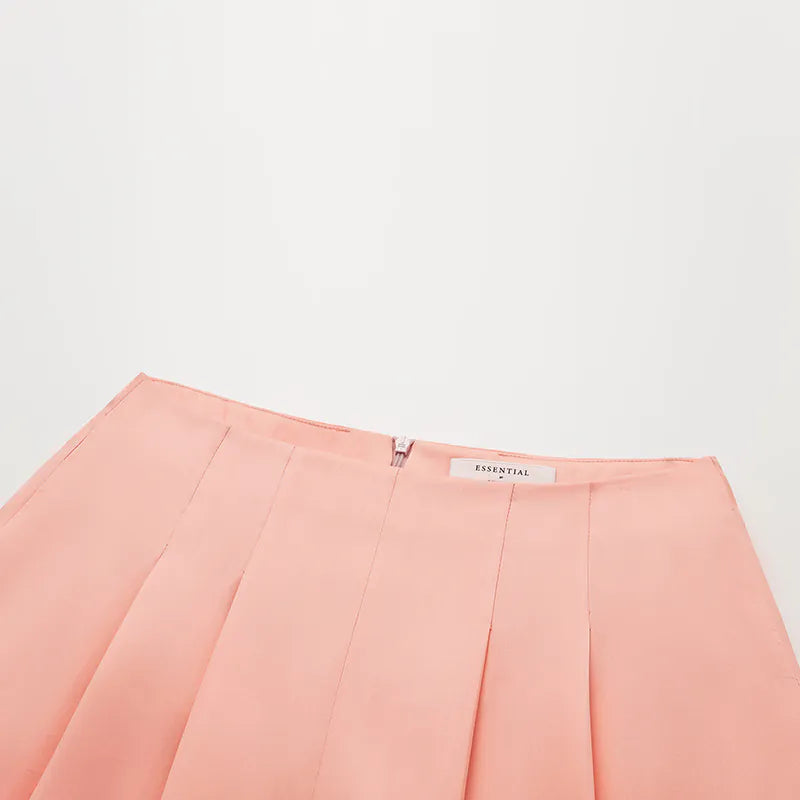 "慵倚春意" 真絲歐根緞鬱金香裙— 落日熔金粉