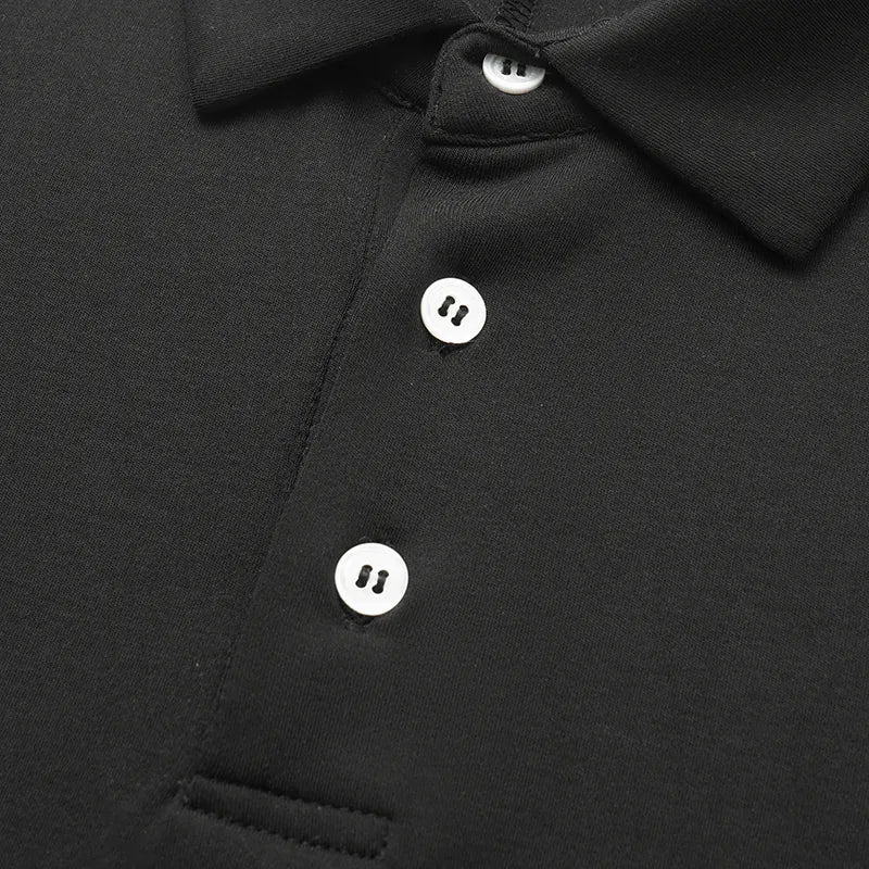 【男士系列】 “精緻日常” 超柔莫代爾POLO衫— 黑